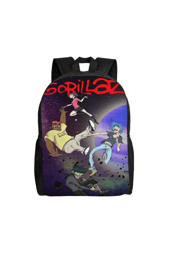 Gorill-az 2d Noodle Lightweight Backpack Laptop Shoulders Bag Bookbag Daypack Travel Women Men