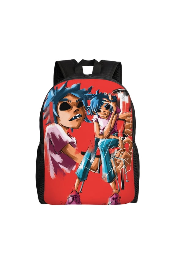 Gorill-az 2d Noodle Lightweight Backpack Laptop Shoulders Bag Bookbag Daypack Travel Women Men