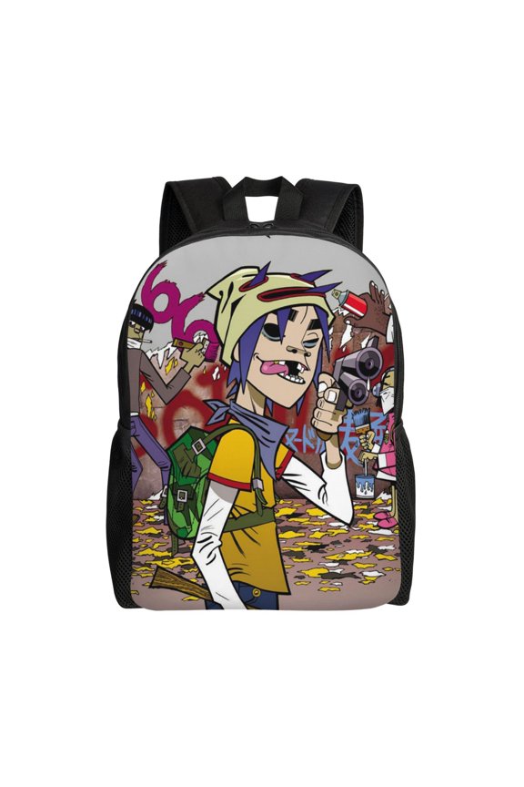 Gorill-az 2d Noodle Lightweight Backpack Laptop Shoulders Bag Bookbag Daypack Travel Women Men