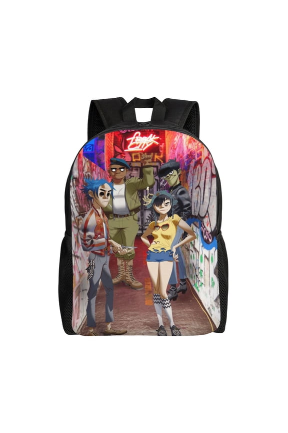 Gorill-az 2d Noodle Lightweight Backpack Laptop Shoulders Bag Bookbag Daypack Travel Women Men