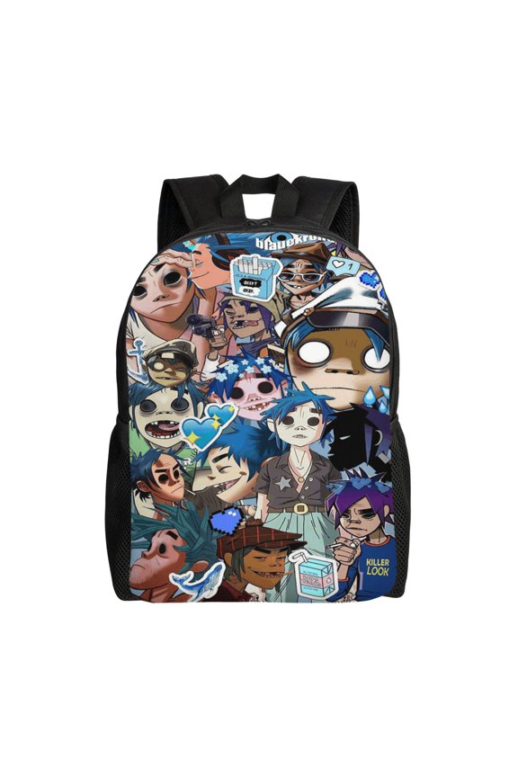 Gorill-az 2d Noodle Lightweight Backpack Laptop Shoulders Bag Bookbag Daypack Travel Women Men