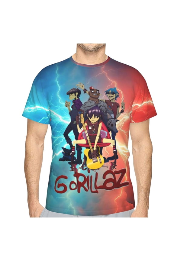 Gorill-az Men's T-Shirt Slim Fit Short Sleeve Shirts Casual Graphic Tees Tops