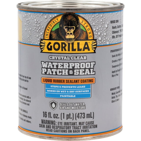 Gorilla 105341 Waterproof Patch & Seal, Clear, 32-oz. Liquid - Quantity 6