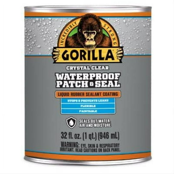 Gorilla 105341 Waterproof Patch & Seal, Clear, 32-oz. Liquid - Quantity 6