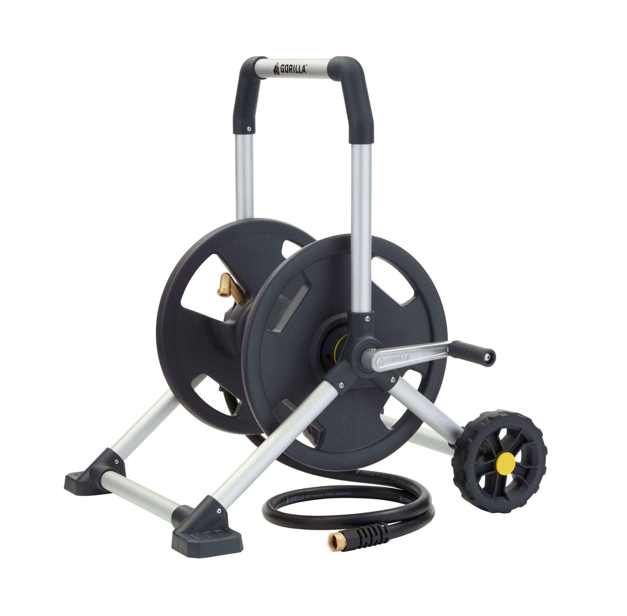 Gorilla 200 ft. Aluminum Zero-Rust Upright Hose Reel Cart