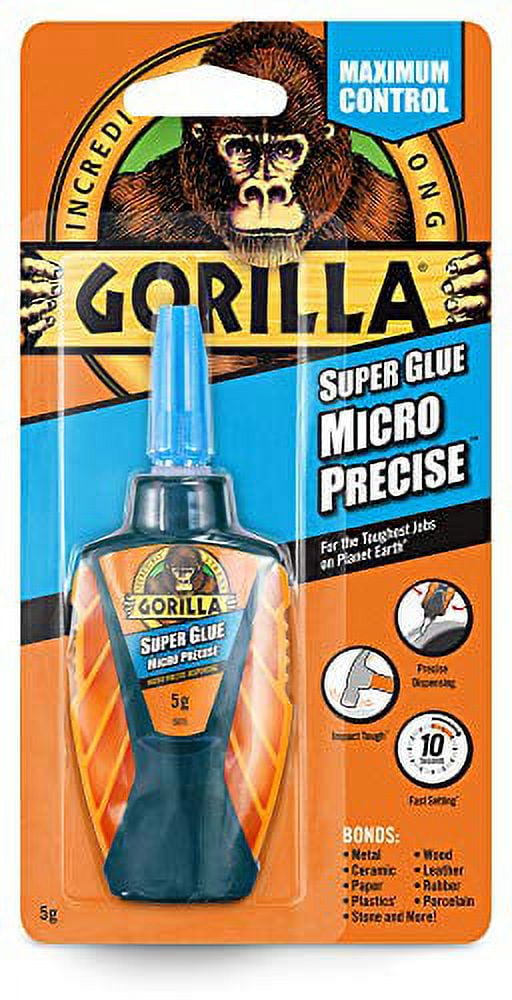 Gorilla 4044700 Super Glue Micro Precise 5g, Opaque