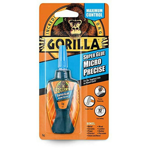 Gorilla 4044700 Super Glue Micro Precise 5g, Opaque