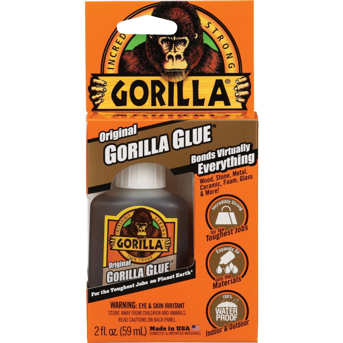 Gorilla Original Glue - Liquid Adhesive - 3 Pack, 2 oz, Brown