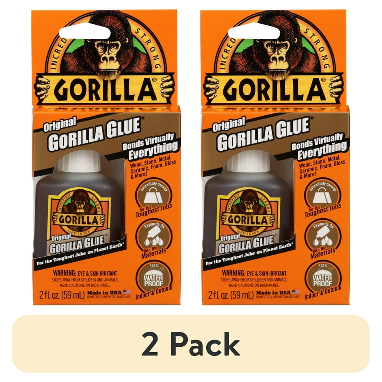 Gorilla Original Gorilla Glue, Waterproof Polyurethane Glue, 2 Ounce  Bottle, Brown, (Pack of 1)