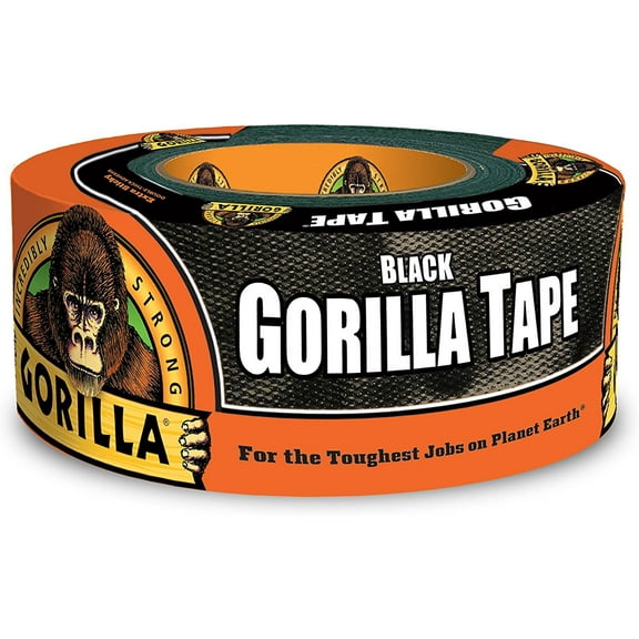 Gorilla 6001203 6001203-10 Duct Tape, 1.88" x 12 yd, Black, Pack of 1, 1-Pack