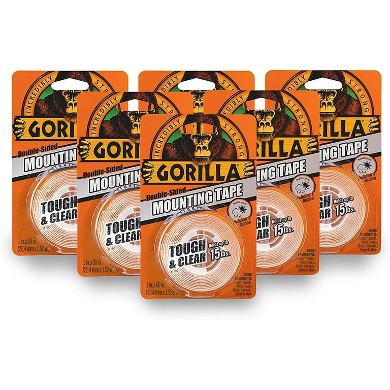 Gorilla Heavy Duty Double Sided Mounting Tape, 1 x 60/120 inches, Blac