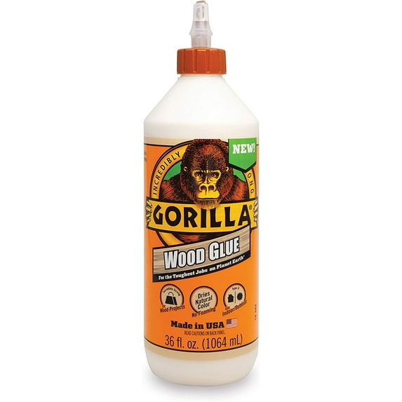 Gorilla 6206005 Wood Glue, 36 ounce Bottle, Natural Wood Color, Pack of 1