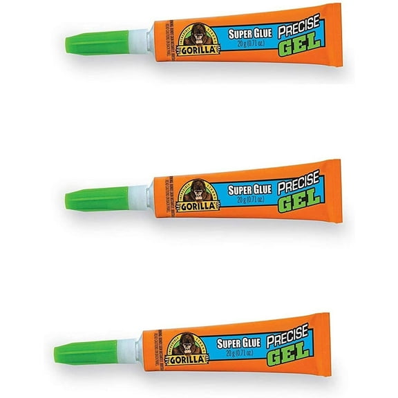 Gorilla 6802501 Ultra Control Super Glue Precise Gel, 15g, Clear 3-Pack