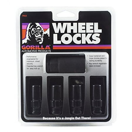 Gorilla 76691NBC Black 9/16" Thread Chrome Finish Duplex Acorn Wheel Lock QTY 4
