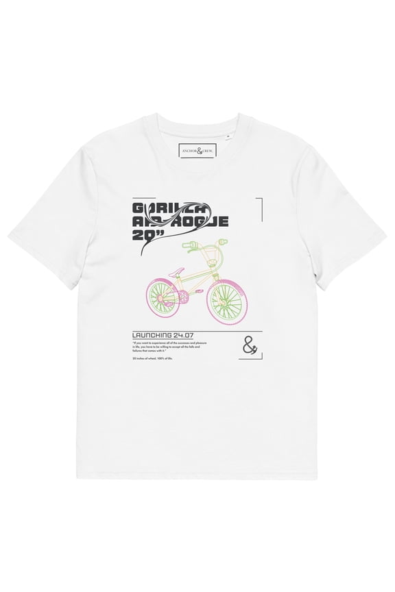 Gorilla Air-Rogue 20 Bike Archives Organic Cotton T-Shirt White - Large