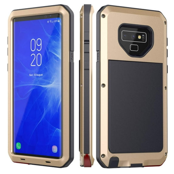 Gorilla Aluminum Metal Samsung Galaxy Note 9 Case (Gold) Heavy Duty Military Grade Shockproof and Scratch Resistant Protection, Rugged Outdoor Travel
