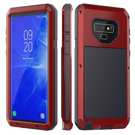 Gorilla Aluminum Metal Samsung Galaxy Note 9 Case (Red) Heavy Duty Military Grade Shockproof and Scratch Resistant Protection, Rugged Outdoor Travel