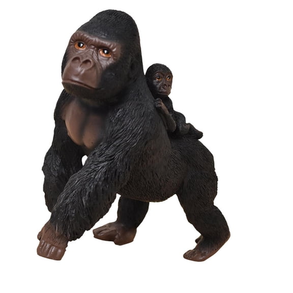 Gorilla Animal Figurine Statue Resin Craft Decorative Accent for Home Shelf Living Room Office