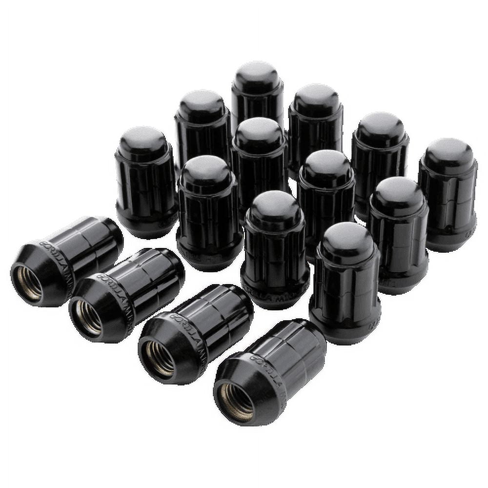 Gorilla Automotive 4Lug 10-1.25 SPLINE WIK W/VALVES BLK GOR SD Spline Lug Nut Install Kit, K4CS-10125BGR