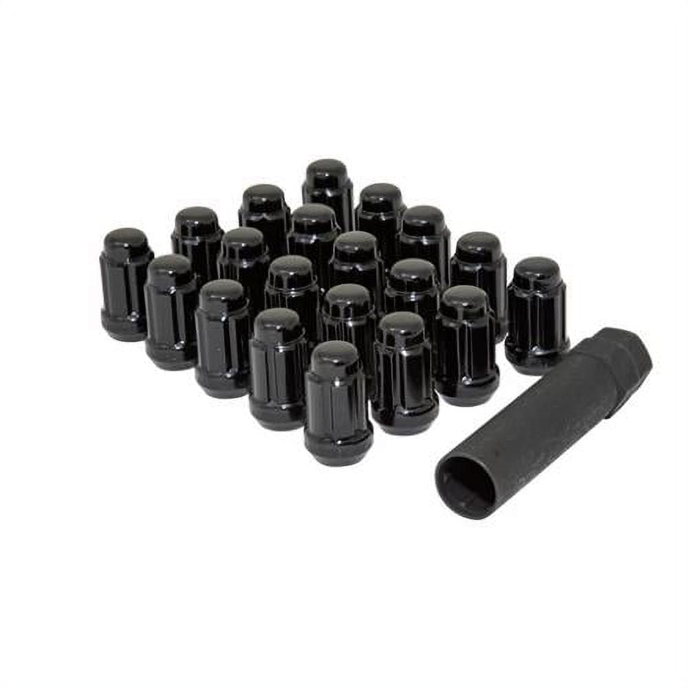 【NUTH'N NYCE】G-RAP White Knight 953807BK Black Chrome M12 x 1.50 Spline Lug Nut