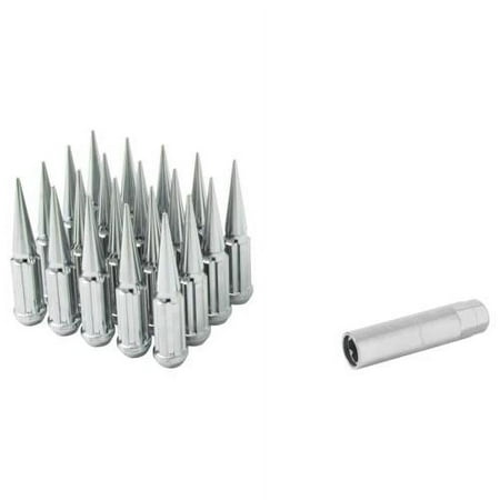 Gorilla Automotive 8 Lug 9/16 Spike Lug Install Kit Chrome, SPK8-00916