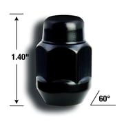 Gorilla Automotive 91177BCB Acorn Bulge Black Chrome Lug Nuts 7/16" Thread