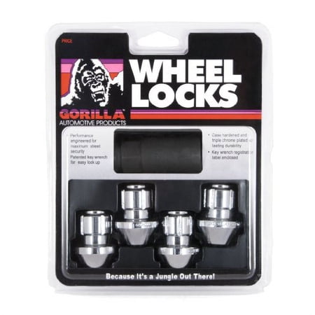 Gorilla Automotive 96691DX Chrome Dodge Ram Durango Wheel Lock - Set of 4 (9/16" Thread Size)