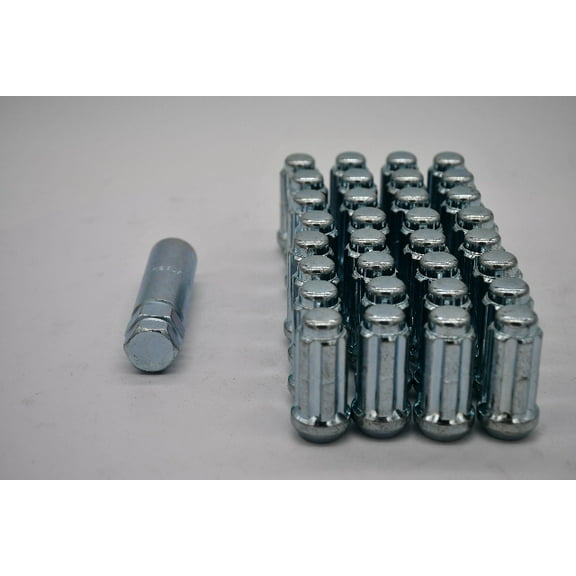 Set 32 Spline Lug Nut Kit 14mm x 2.0 2" Tall M14x2 Gorilla Zinc 14-2.0