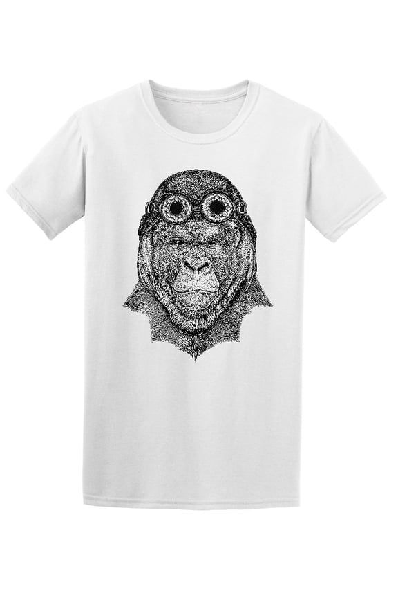 Gorilla Biker With Glasses T-Shirt Men -Image by Shutterstock, Male 3X-Large