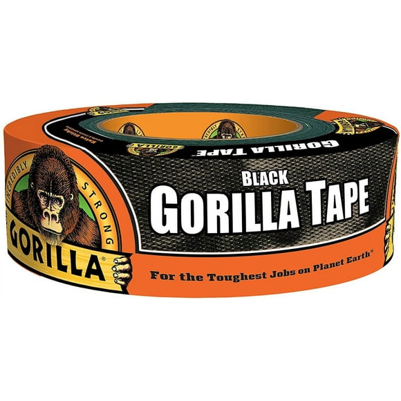 Gorilla Black Duct Tape, 1.88" x 38.5 yd, Black, Pack of 1,6038505