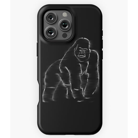 Gorilla Blurred Abstract Primate Art Phone Case for iPhone 16 15 14 13 12 11 Pro Max