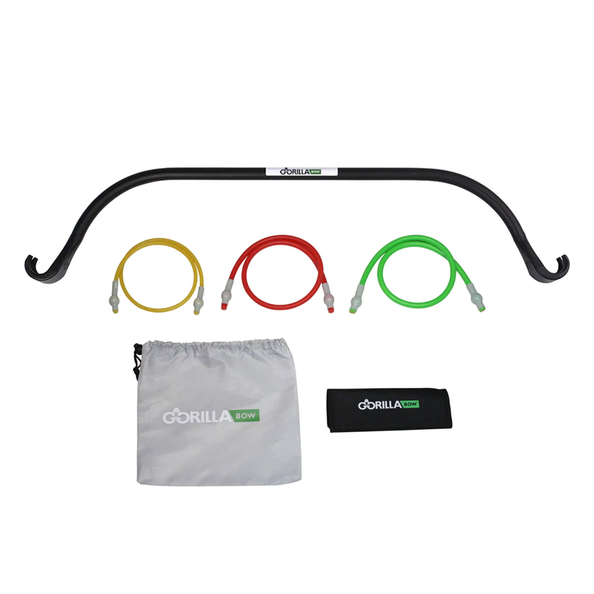Gorilla Bow Lite Home Workout Resistance Bands and Exercise Bow, Black