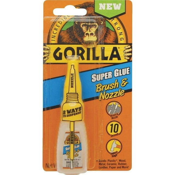 Gorilla Brush & Nozzle Super Glue - 7500102- Pack of 5