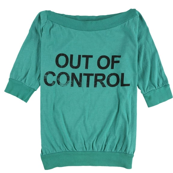 Gorilla Buffet Womens Out Of Control Graphic T-Shirt, Green, Medium