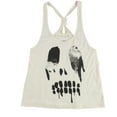 thumbnail image 1 of Gorilla Buffet Womens Skull Razerback Knotted Racerback Tank Top, Beige, Small, 1 of 2
