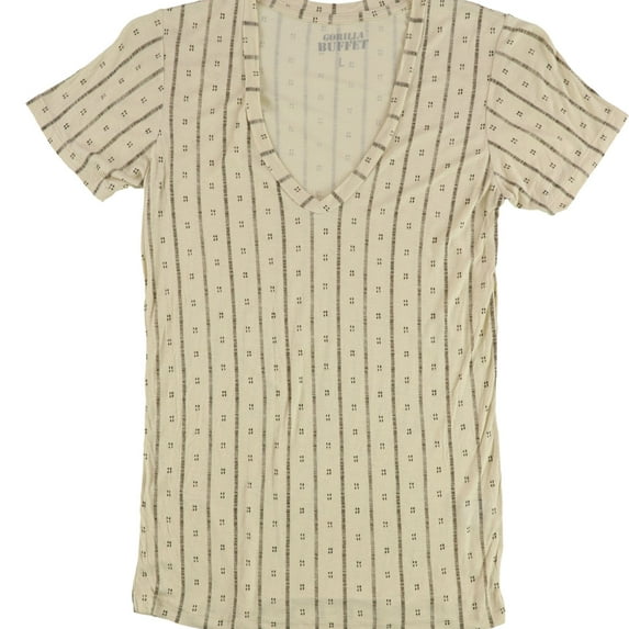 Gorilla Buffet Womens Two Tone Graphic T-Shirt, Brown, X-Large