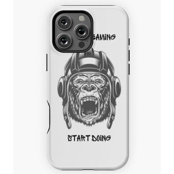 Gorilla Cap Design Minimalist Ape Phone Case for iPhone 16 15 14 13 12 11 Pro Max