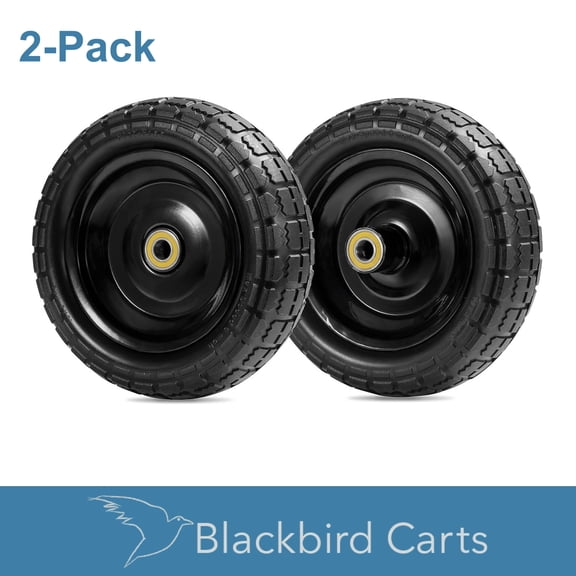 Blackbird Carts 10 Inch Replacement Tire and Wheel for Gorilla Carts Utility Lawn and Garden Cart, 2 Pack