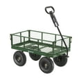 thumbnail image 1 of Gorilla Carts 400 lb. Capacity Steel Utility Garden Landscape Cart, 32 inch x 18 inch Steel Mesh Bed, 2 in 1 Convertible Handle, 1 of 21