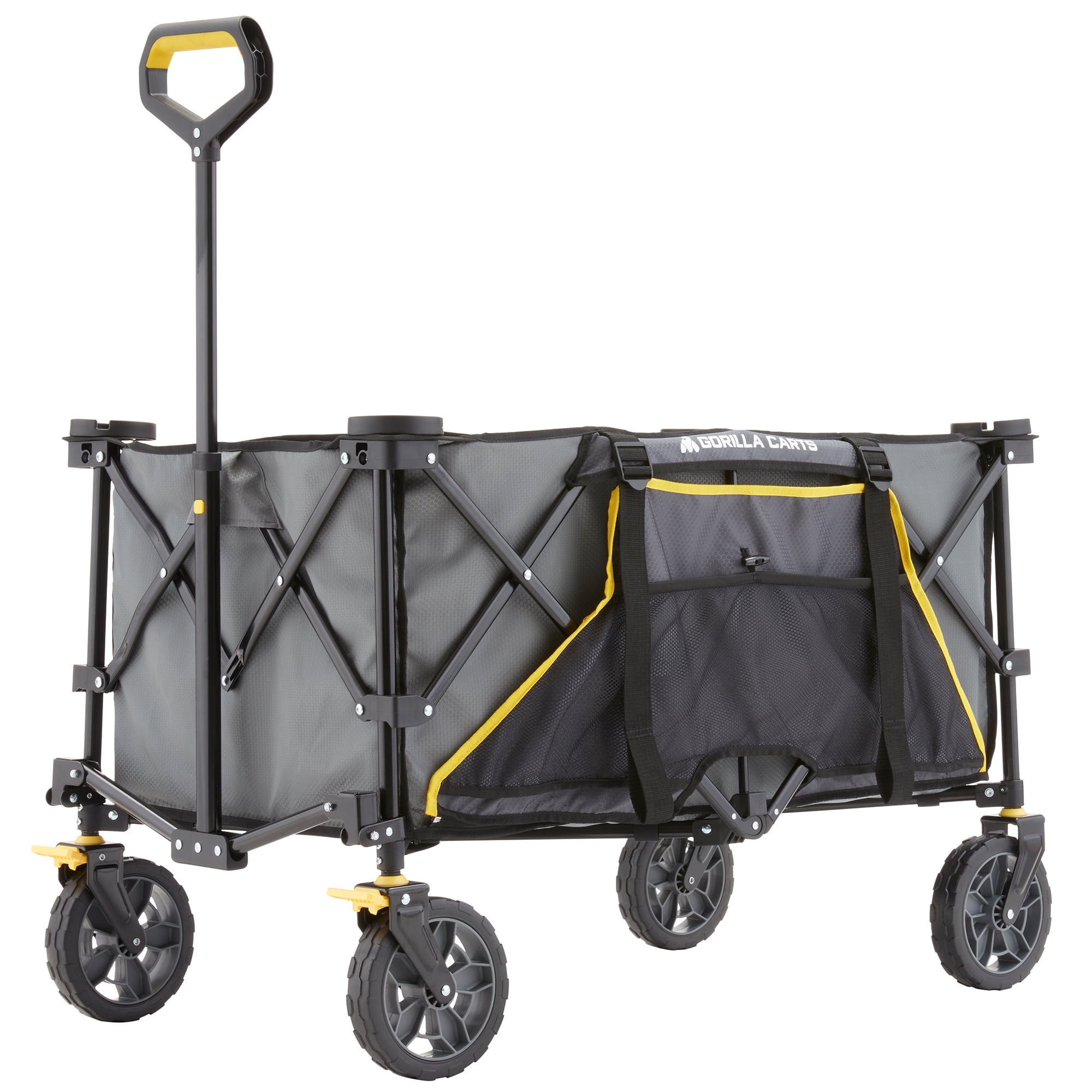 Gray Heavy Duty Collapsible Outdoor Utility Wagon with Wheels
