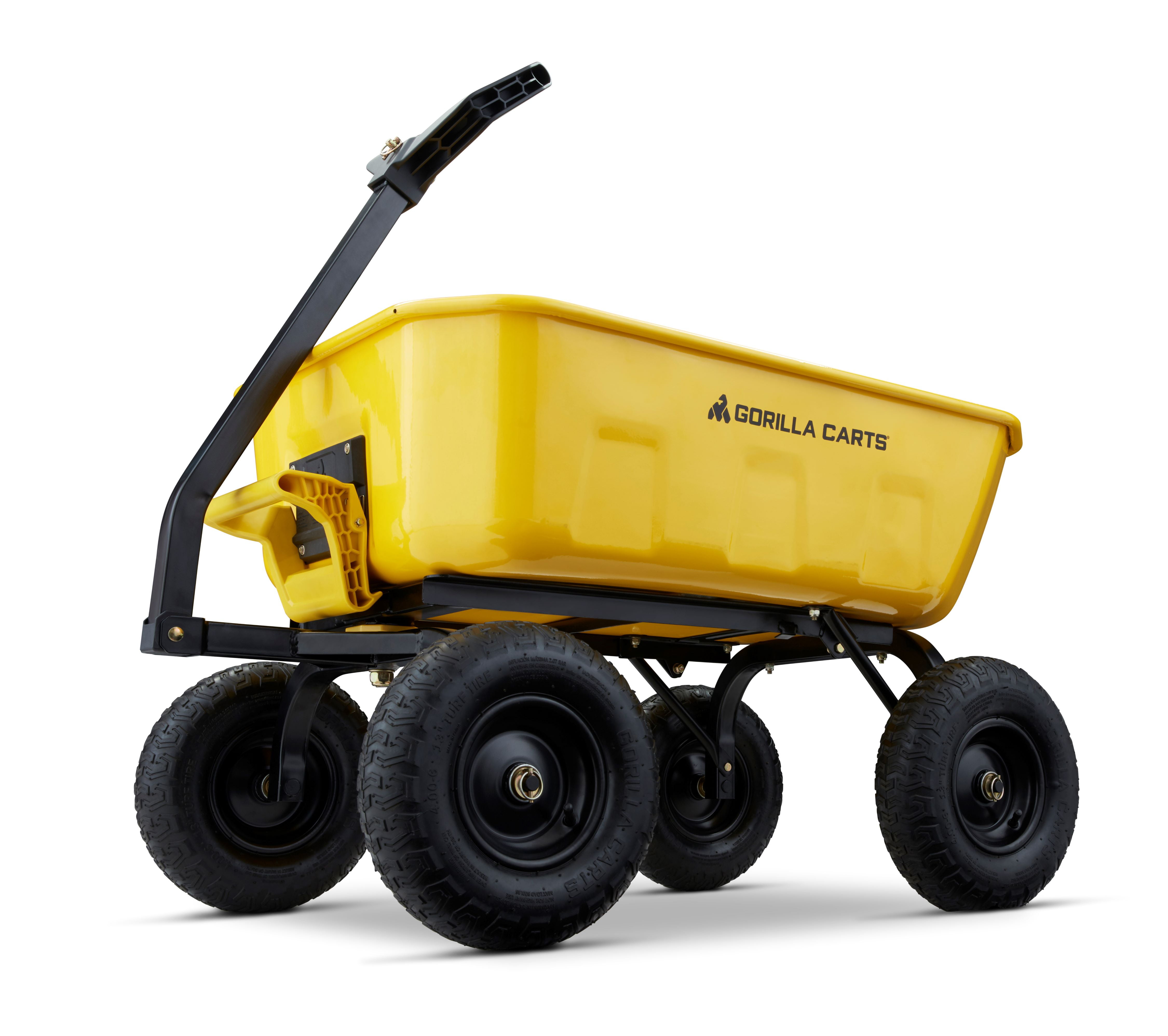 Gorilla Carts 8 Cu. Ft. Steel Dump Cart (Model Gcsd8), 39inch x 28