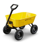 Gorilla Carts 8 Cu Ft Steel Dump Cart with Quick-Release, 1200 lb Capacity, Yellow