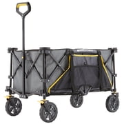 Gorilla Carts Collapsible Folding Wagon, 7 cu ft, 150 lb Capacity, Gray