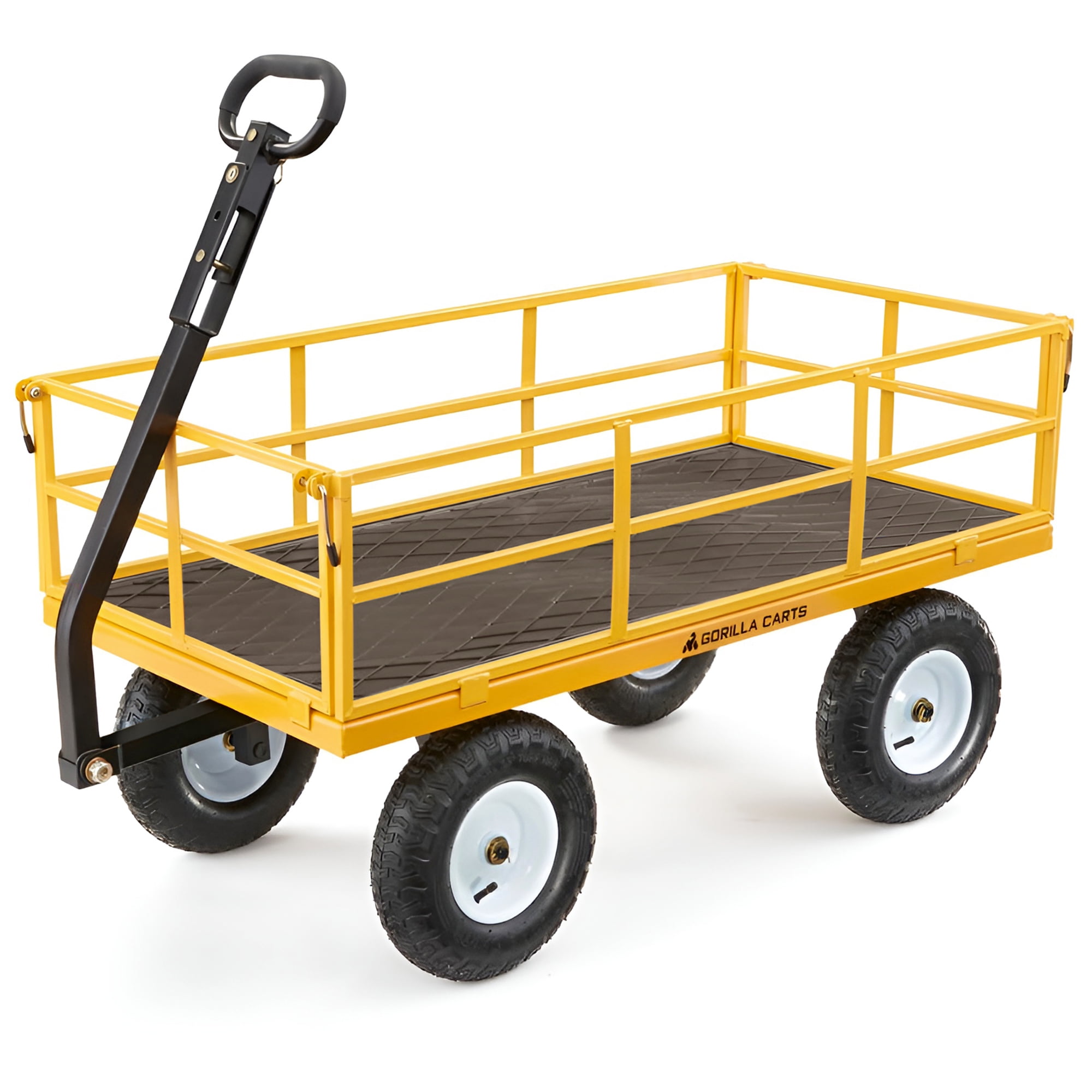 Gorilla Carts GOR1201B 1200-lb. Heavy-Duty Steel Utility Cart, 13" Tires