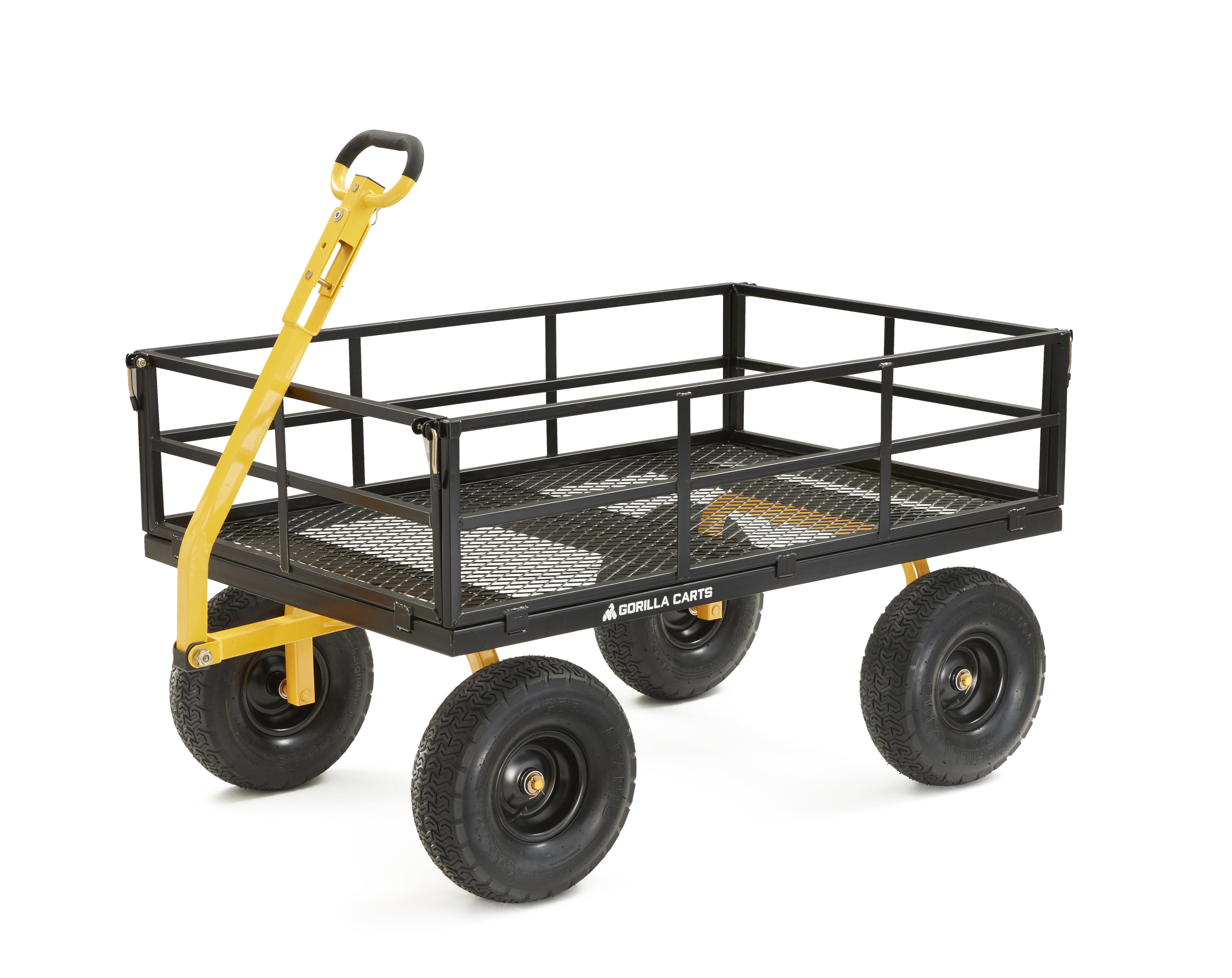 Gorilla Carts GOR1400-Com 1400-lb. Heavy-Duty Steel Utility Cart, 15" Tires, 52" x 34" Steel Bed - image 1 of 12