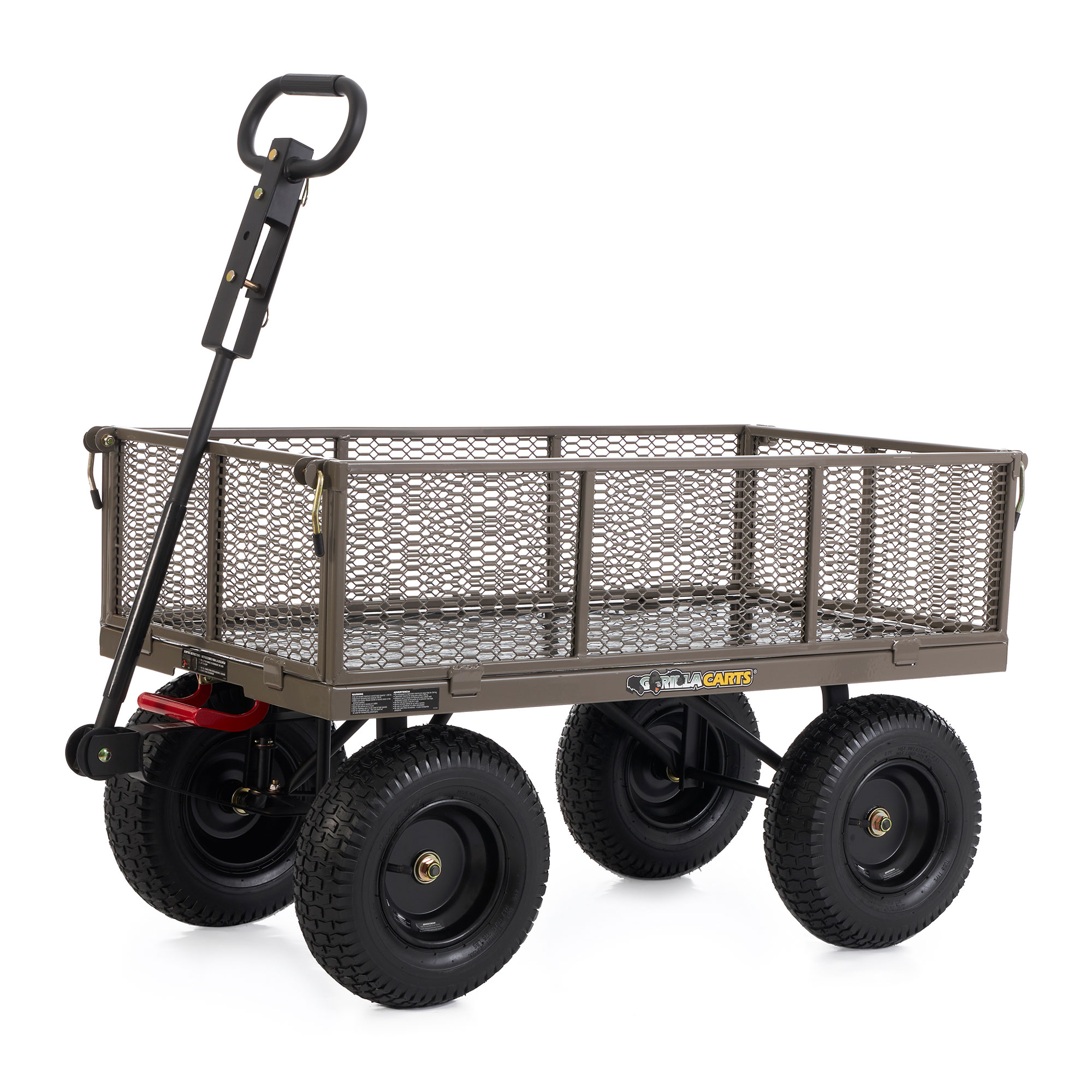 Gorilla Carts Steel Dump Cart Garden Beach Wagon, 1,200Lb Capacity, Gray - image 1 of 12