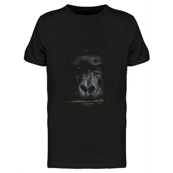 Gorilla Chewing A Stick T-Shirt Men -Image by Shutterstock, Male Medium