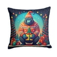 thumbnail image 1 of Gorilla Christmas Fabric Decorative Pillow 14 in x 14 in, 1 of 2