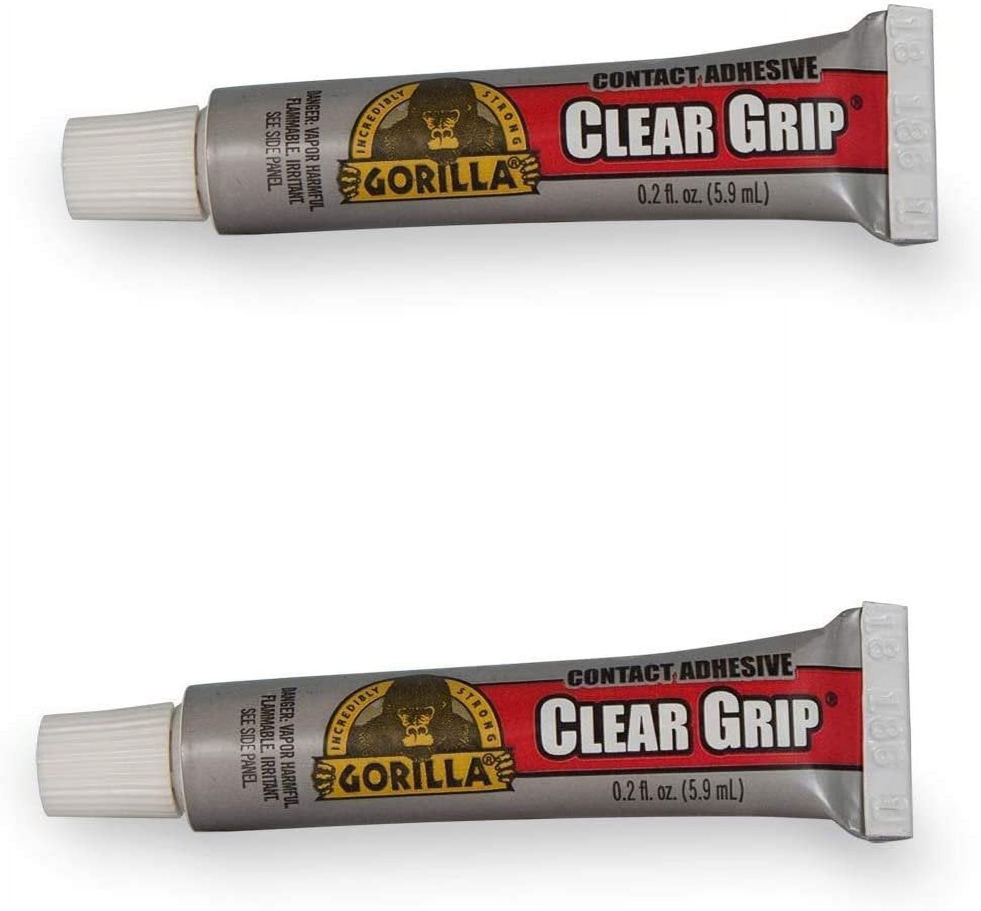 Gorilla Clear Grip Contact Adhesive Minis, Waterproof, Four .2 ounce
