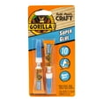 thumbnail image 1 of Gorilla Clear Super Glue 3g (.11 Ounces) Mini Tubes, 2 Pack, 24 hours cure time, 1 of 9